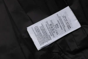 Adidas Three-Stripes Hooded Long Down Jacket Wash label