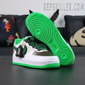 Nike Air Force 1 DOAF Oregon “Duck or Egg” PE green rubber outsole traction pattern