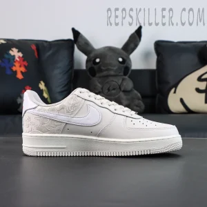 Nike Air Force 1 Low Pegasus Pack Year of the Horse side view with red Swoosh embroidery