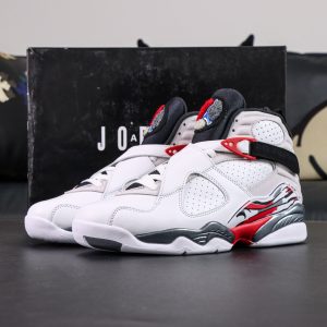 Air Jordan 8 Retro “Bugs Bunny” lateral side full view with signature cross straps