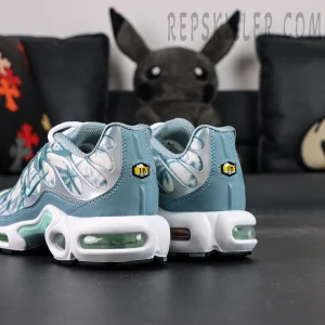 Nike Air Max Plus Palm Pack Waterway rear angled view with visible Air cushioning