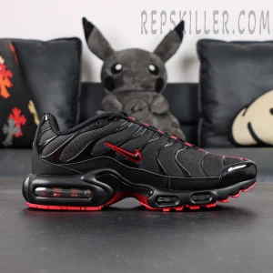 Nike Air Max Plus “Sith Lightsaber” side profile with red Air cushioning