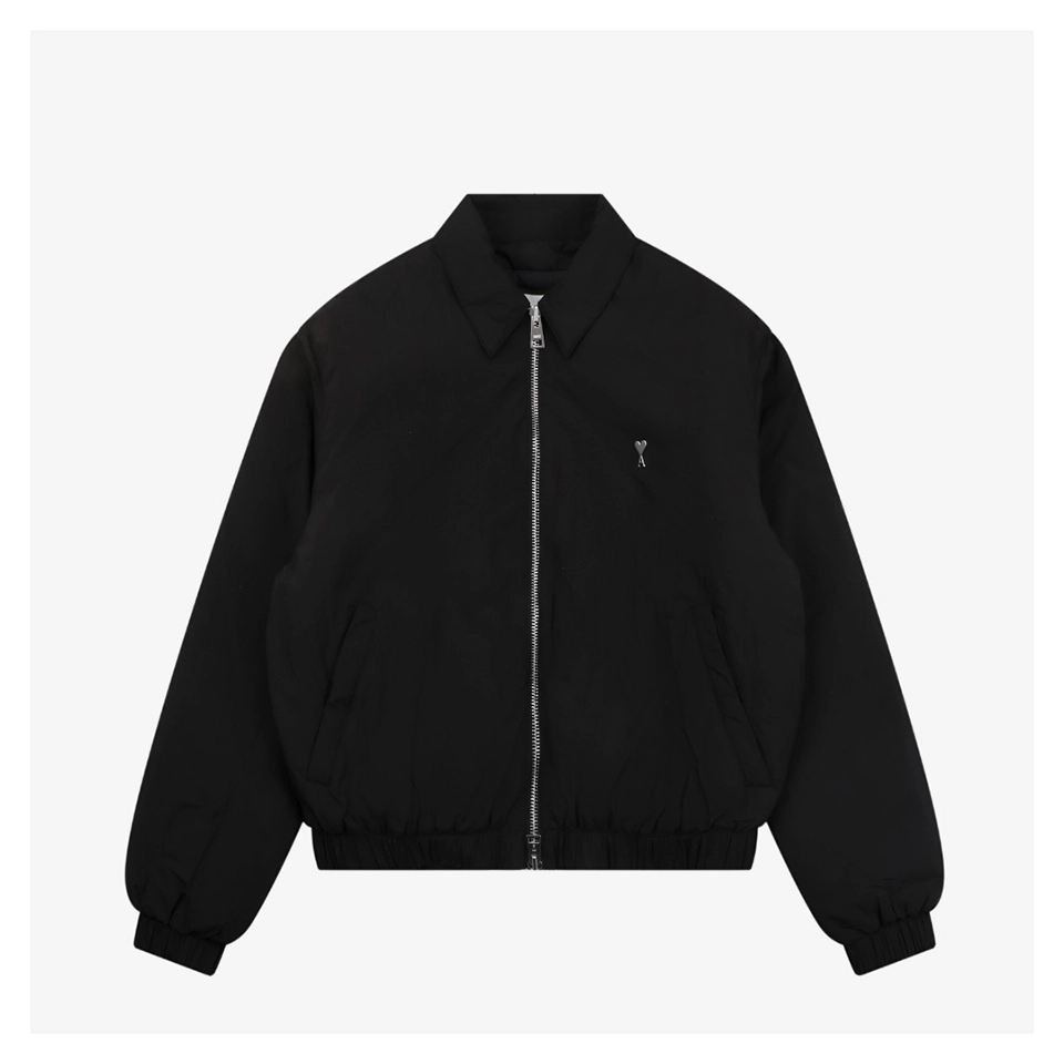 Ami Metal Heart Logo Jacket Front view