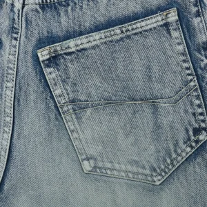 Balenciaga Baggy Ice Blue Washed Wide-Leg Denim Jeans Pocket