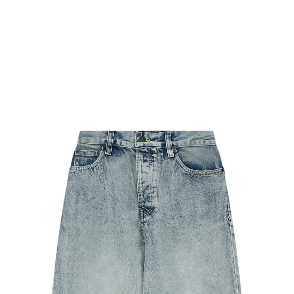 Balenciaga Baggy Ice Blue Washed Wide-Leg Denim Jeans
