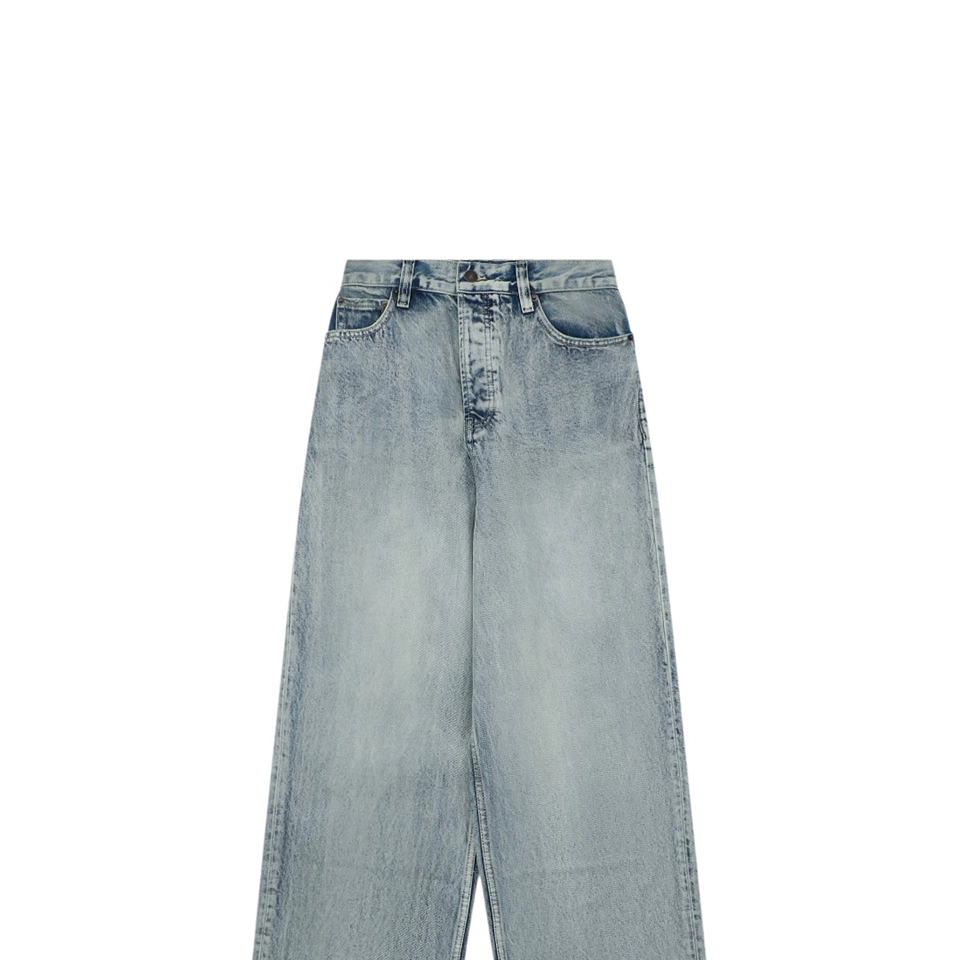 Balenciaga Baggy Ice Blue Washed Wide-Leg Denim Jeans