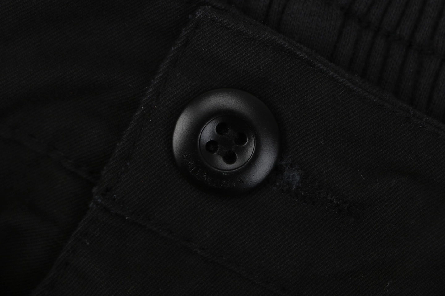 Balenciaga Pocket Logo Panelled Cargo Pants Button