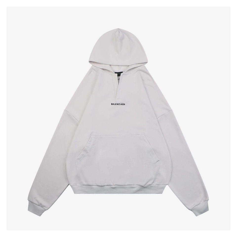 Balenciaga V-Neck Front Short Back Hoodie Front view