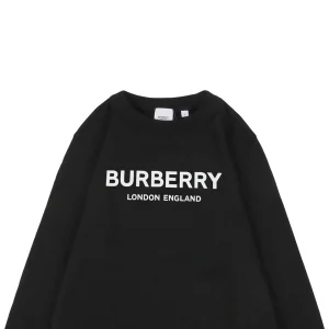 Burberry Double Letter Print Crewneck Sweatshirt Black