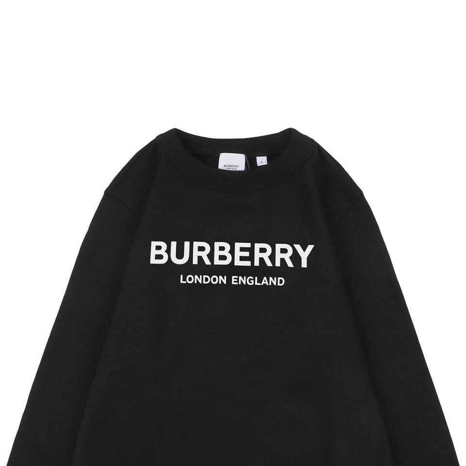 Burberry Double Letter Print Crewneck Sweatshirt Black
