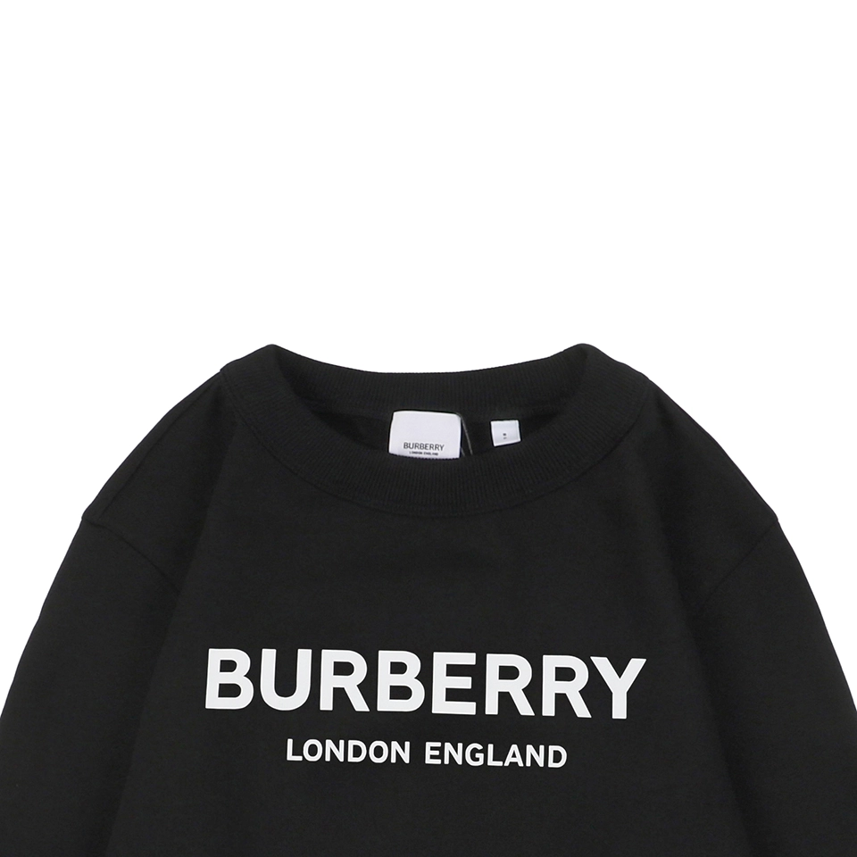 Burberry Double Letter Print Crewneck Sweatshirt Black