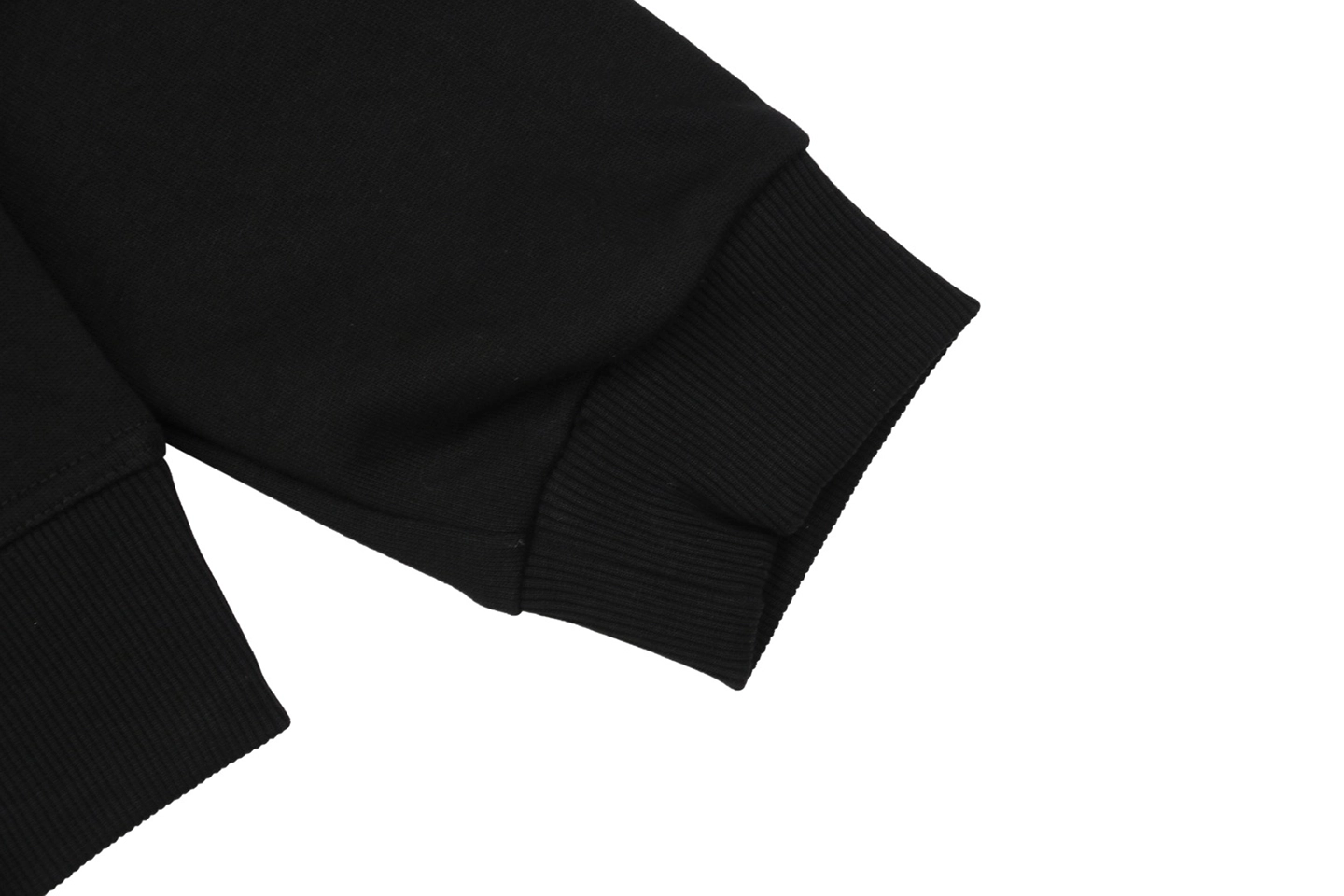 Burberry Double Letter Print Crewneck Sweatshirt Black Cuff