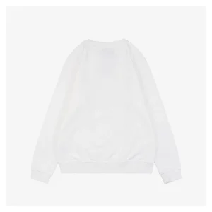 Burberry Double Letter Print Crewneck Sweatshirt White Back view