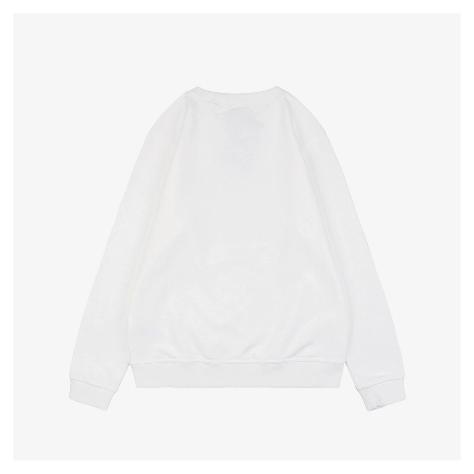 Burberry Double Letter Print Crewneck Sweatshirt White Back view