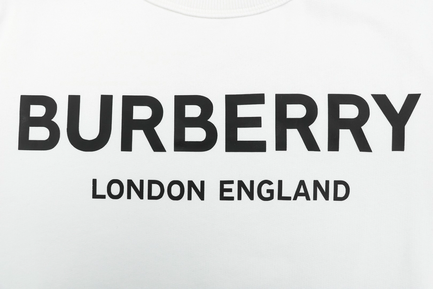 Burberry Double Letter Print Crewneck Sweatshirt White Brand Print