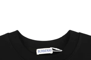 Burberry Overlapping Knight Print Crewneck Sweatshirt Black Collar