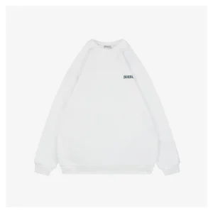 Burberry Overlapping Knight Print Crewneck Sweatshirt White Front view