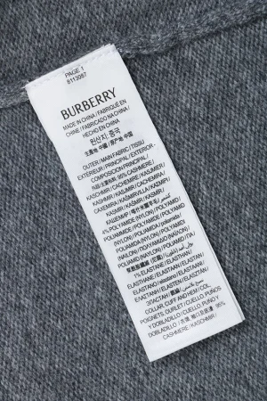 Burberry Tonal Equestrian Knight Embroidered Crewneck Sweater Wash label
