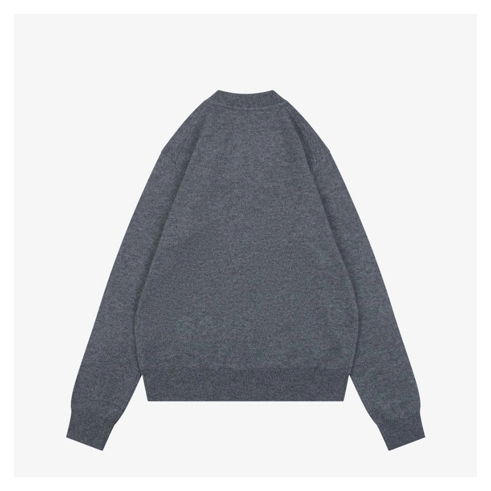 Burberry Tonal Equestrian Knight Embroidered Crewneck Sweater Back view