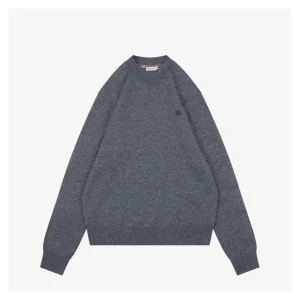 Burberry Tonal Equestrian Knight Embroidered Crewneck Sweater Front view