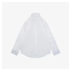 Burberry Tonal Equestrian Knight Embroidered Shirt White Back view