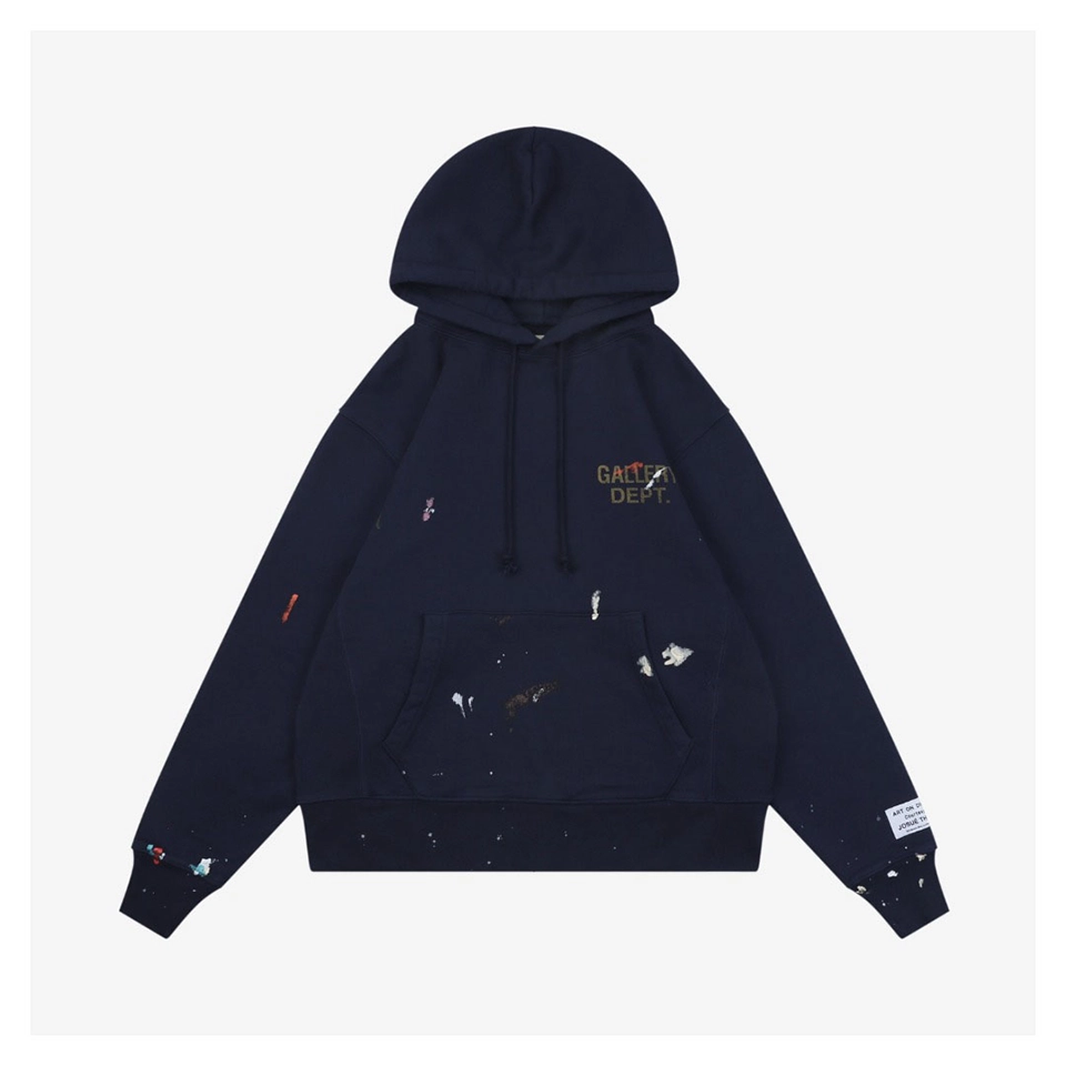 Gallery Dept Hand-Painted Graffiti Letter Hoodie Front view