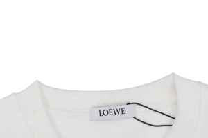 L Wave Anagram Print Crewneck Sweatshirt Collar