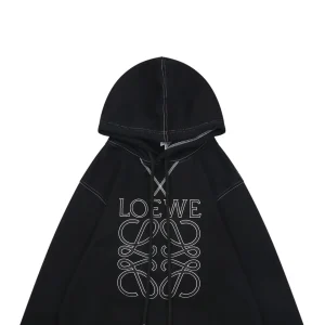 Loewe Anagram Embroidered Contrast Stitch Hoodie