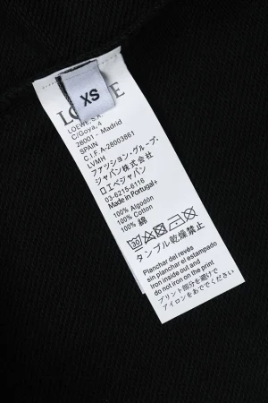 Loewe Daisy Logo Printed Crewneck Sweatshirt Black Wash label