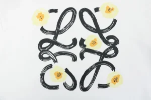 Loewe Daisy Logo Printed Crewneck Sweatshirt White Back Print