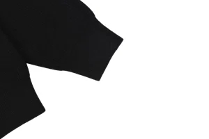 Loewe Faux Pocket Anagram Half-Zip Knit Sweater Black Cuff