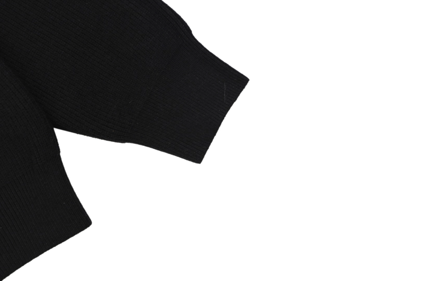 Loewe Faux Pocket Anagram Half-Zip Knit Sweater Black Cuff