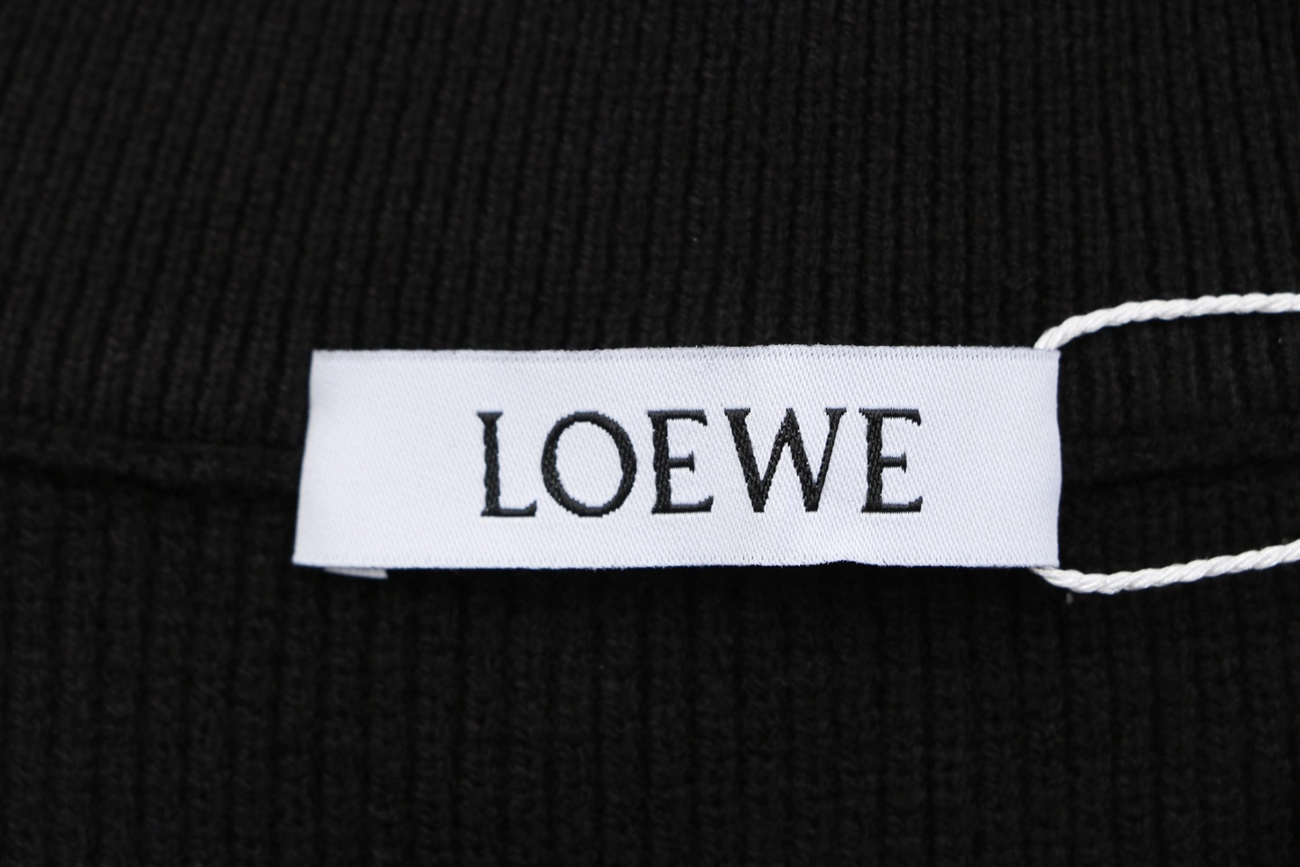 Loewe Faux Pocket Anagram Half-Zip Knit Sweater Black Brand label