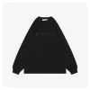 MM Tonal Beaded Logo Embroidered Sweatshirt (Black/White)