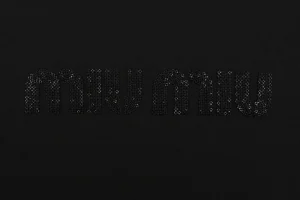 Miu Miu Tonal Beaded Logo Embroidered Sweatshirt Black