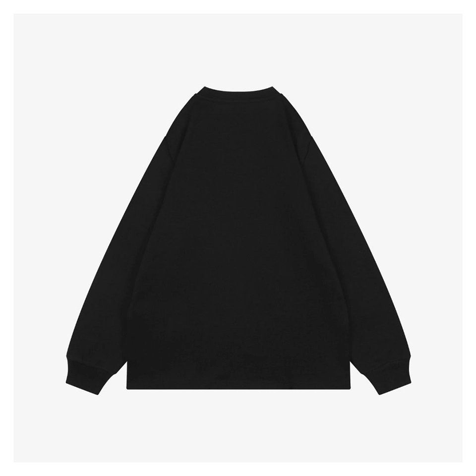 Miu Miu Tonal Beaded Logo Embroidered Sweatshirt Black Back view