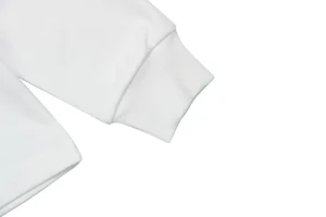 Miu Miu Tonal Beaded Logo Embroidered Sweatshirt White Cuff