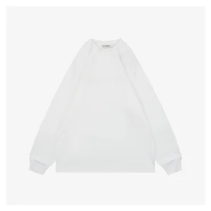 Miu Miu Tonal Beaded Logo Embroidered Sweatshirt White Front view