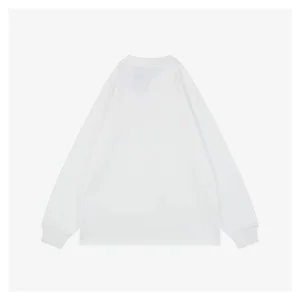 Miu Miu Tonal Beaded Logo Embroidered Sweatshirt White Back view