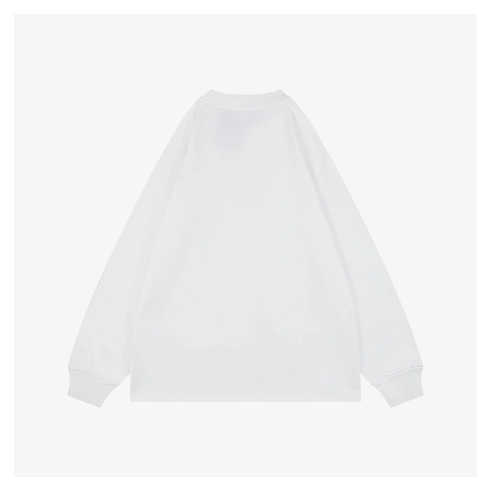 Miu Miu Tonal Beaded Logo Embroidered Sweatshirt White Back view
