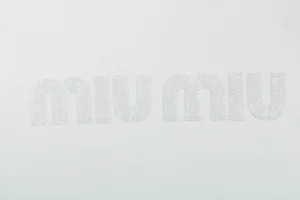 Miu Miu Tonal Beaded Logo Embroidered Sweatshirt White Brand
