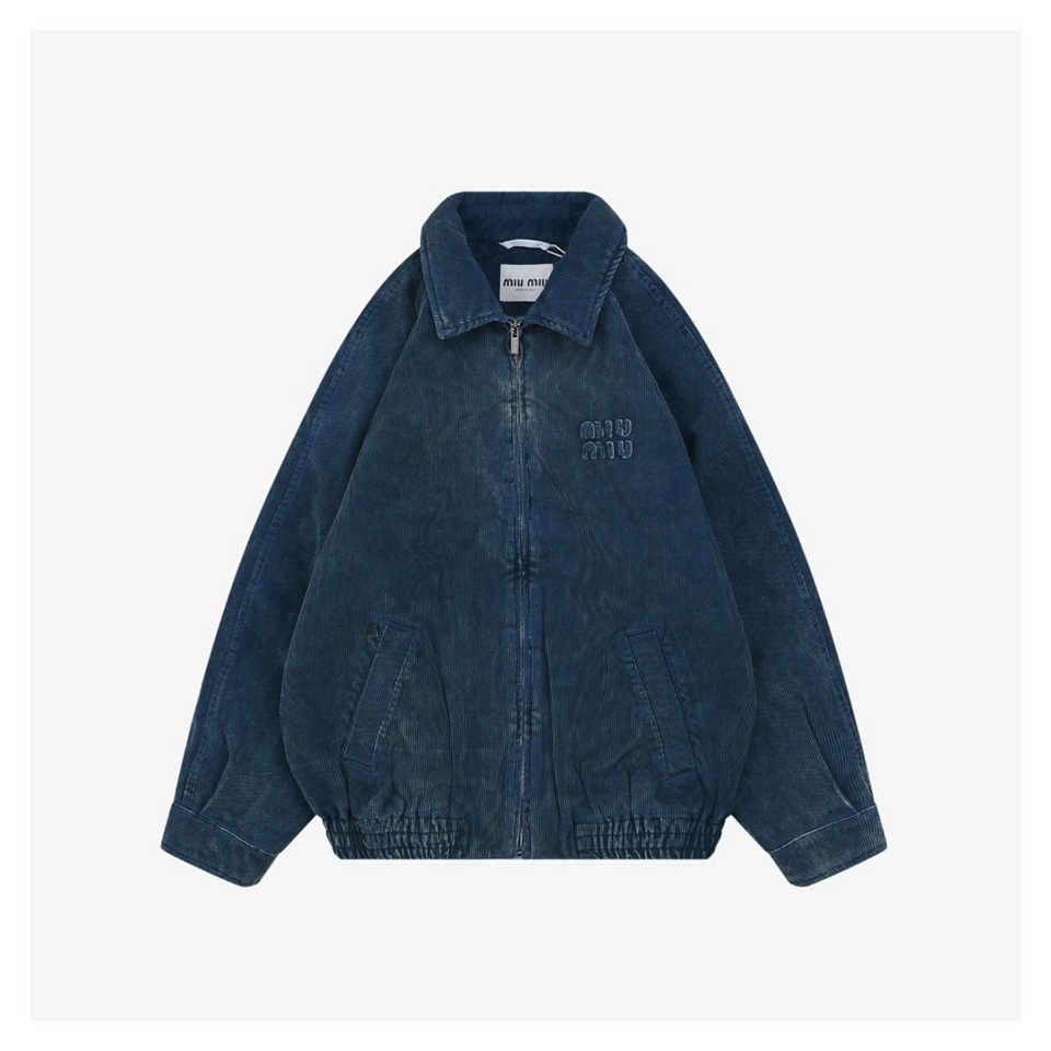 Miu Miu Washed Corduroy Padded Jacket Front view