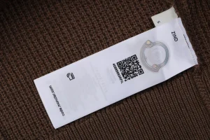 Moncler Arm Patch Zip Pocket Crew Neck Knit Sweater Brown Wash label