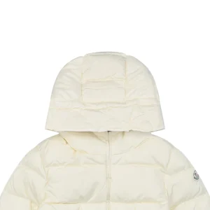 Moncler Avoce Short Slim-Fit Hooded Down Jacket White