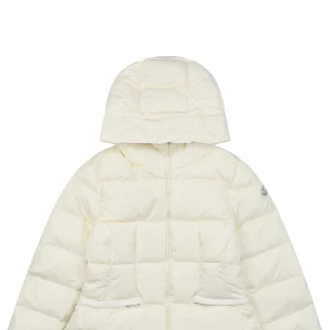 Moncler Avoce Short Slim-Fit Hooded Down Jacket White