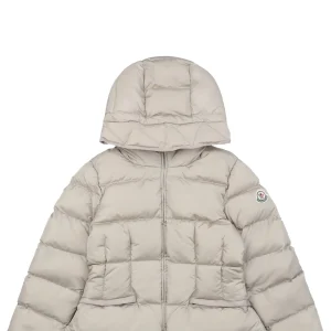 Moncler Avoce Short Slim-Fit Hooded Down Jacket Grey