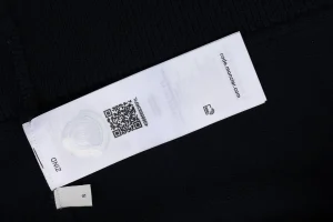 Moncler Curved Logo Crewneck Knit Arm Patch Sweater Black Wash label