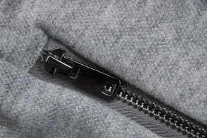 Moncler Logo Drawstring Wool-Blend Tapered Pants Grey Zipper puller