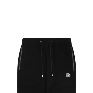 Moncler Logo Drawstring Wool-Blend Tapered Pants Black