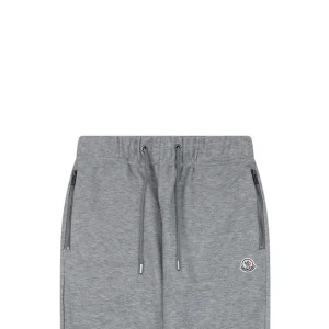 Moncler Logo Drawstring Wool-Blend Tapered Pants Grey